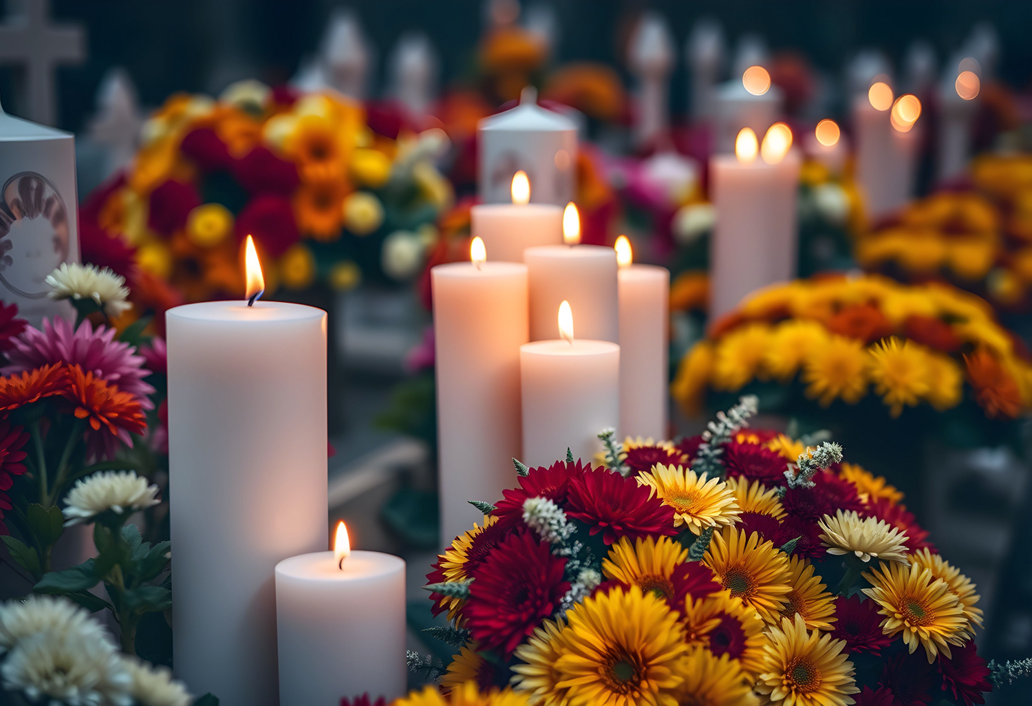 Grablichter an Allerheiligen Grablichter an Allerheiligen